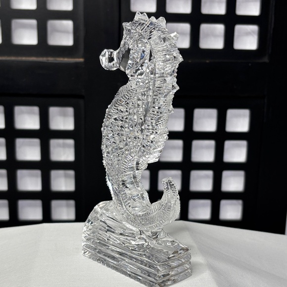 🤍 Waterford Crystal Seahorse Figurine 7" Vintage Retired Ireland Collectible 🤍 - Picture 14 of 16